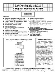 ACT-F512K8N-120P4T datasheet pdf Aeroflex Circuit Technology