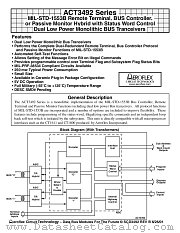 ACT3492 datasheet pdf Aeroflex Circuit Technology