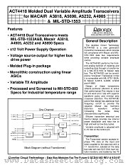 ACT4418D datasheet pdf Aeroflex Circuit Technology