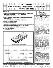 ACT4419D datasheet pdf Aeroflex Circuit Technology