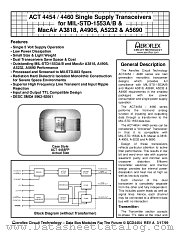 ACT4454 datasheet pdf Aeroflex Circuit Technology