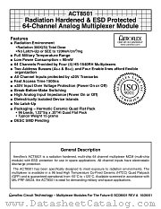 ACT8501-T datasheet pdf Aeroflex Circuit Technology