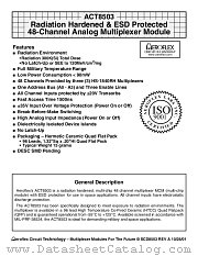 ACT8503 datasheet pdf Aeroflex Circuit Technology