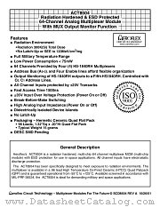 ACT8504-T datasheet pdf Aeroflex Circuit Technology