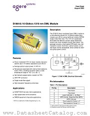 D1861A050 datasheet pdf Agere Systems