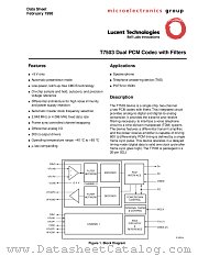 T7503 datasheet pdf Agere Systems