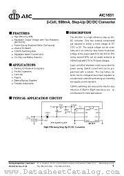 AIC1631CN datasheet pdf Analog Integrations Corporation