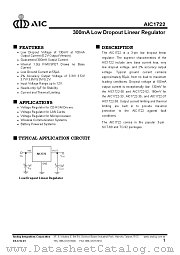 AIC1722-37CZL datasheet pdf Analog Integrations Corporation