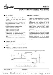 AIC1811ACV datasheet pdf Analog Integrations Corporation