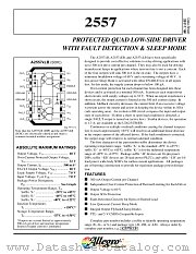 A2557SLB datasheet pdf Allegro MicroSystems