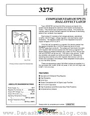 UGN3275K datasheet pdf Allegro MicroSystems
