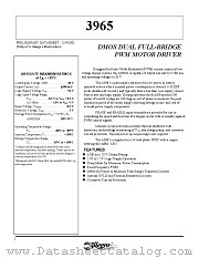 A3965 datasheet pdf Allegro MicroSystems