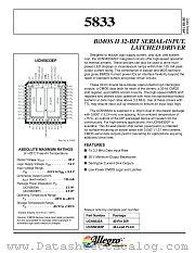 UCN5833A datasheet pdf Allegro MicroSystems
