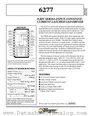A6277 datasheet pdf Allegro MicroSystems