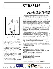 STR83145 datasheet pdf Allegro MicroSystems