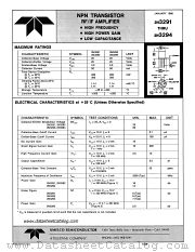 2N3293 datasheet pdf Amelco Semiconductor