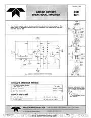 801 datasheet pdf Amelco Semiconductor