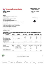 GBPC1506T/W datasheet pdf America Semiconductor