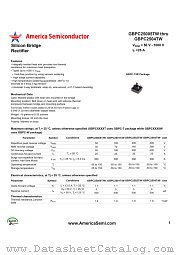 GBPC2501T/W datasheet pdf America Semiconductor
