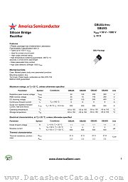 GBU8B datasheet pdf America Semiconductor
