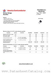 KBJ2510G datasheet pdf America Semiconductor
