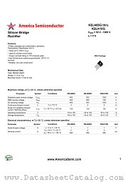 KBJ408G datasheet pdf America Semiconductor
