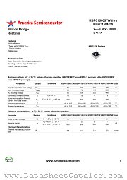 KBPC1501T/W datasheet pdf America Semiconductor