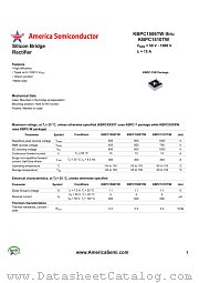 KBPC1508T/W datasheet pdf America Semiconductor