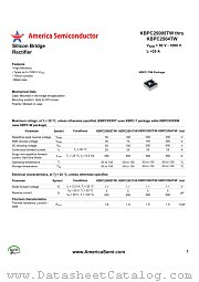 KBPC2501T/W datasheet pdf America Semiconductor