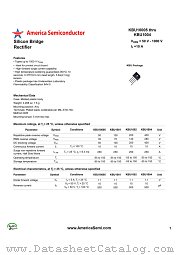KBU10005 datasheet pdf America Semiconductor