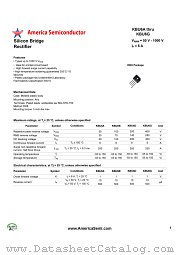 KBU6G datasheet pdf America Semiconductor
