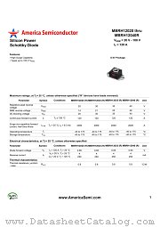 MBRH12020 datasheet pdf America Semiconductor