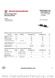 MUR10060CT datasheet pdf America Semiconductor