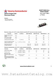 MURT10010 datasheet pdf America Semiconductor