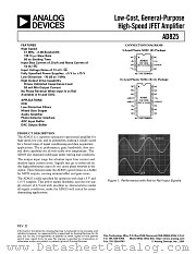 AD825 datasheet pdf Analog Devices