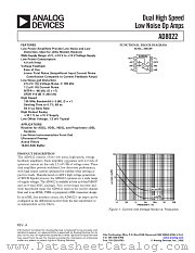 AD8022 datasheet pdf Analog Devices