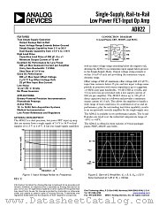 AD822 datasheet pdf Analog Devices