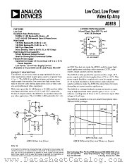 AD818 datasheet pdf Analog Devices