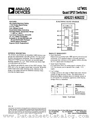 ADG222 datasheet pdf Analog Devices