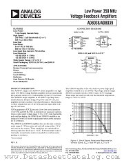 AD8038 datasheet pdf Analog Devices