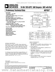 AD7651 datasheet pdf Analog Devices