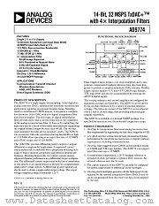 AD9774 datasheet pdf Analog Devices