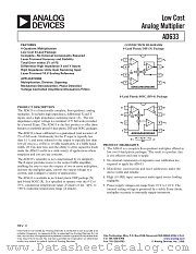 AD633 datasheet pdf Analog Devices