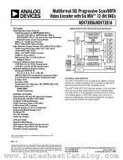 ADV7301A datasheet pdf Analog Devices