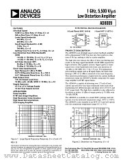AD8009 datasheet pdf Analog Devices