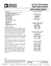 AD8531 datasheet pdf Analog Devices