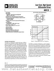 AD8131 datasheet pdf Analog Devices