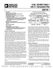 AD9772A datasheet pdf Analog Devices