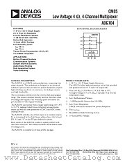 ADG704 datasheet pdf Analog Devices