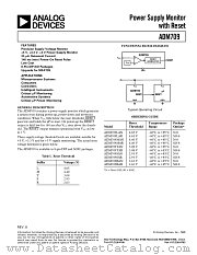 ADM709 datasheet pdf Analog Devices